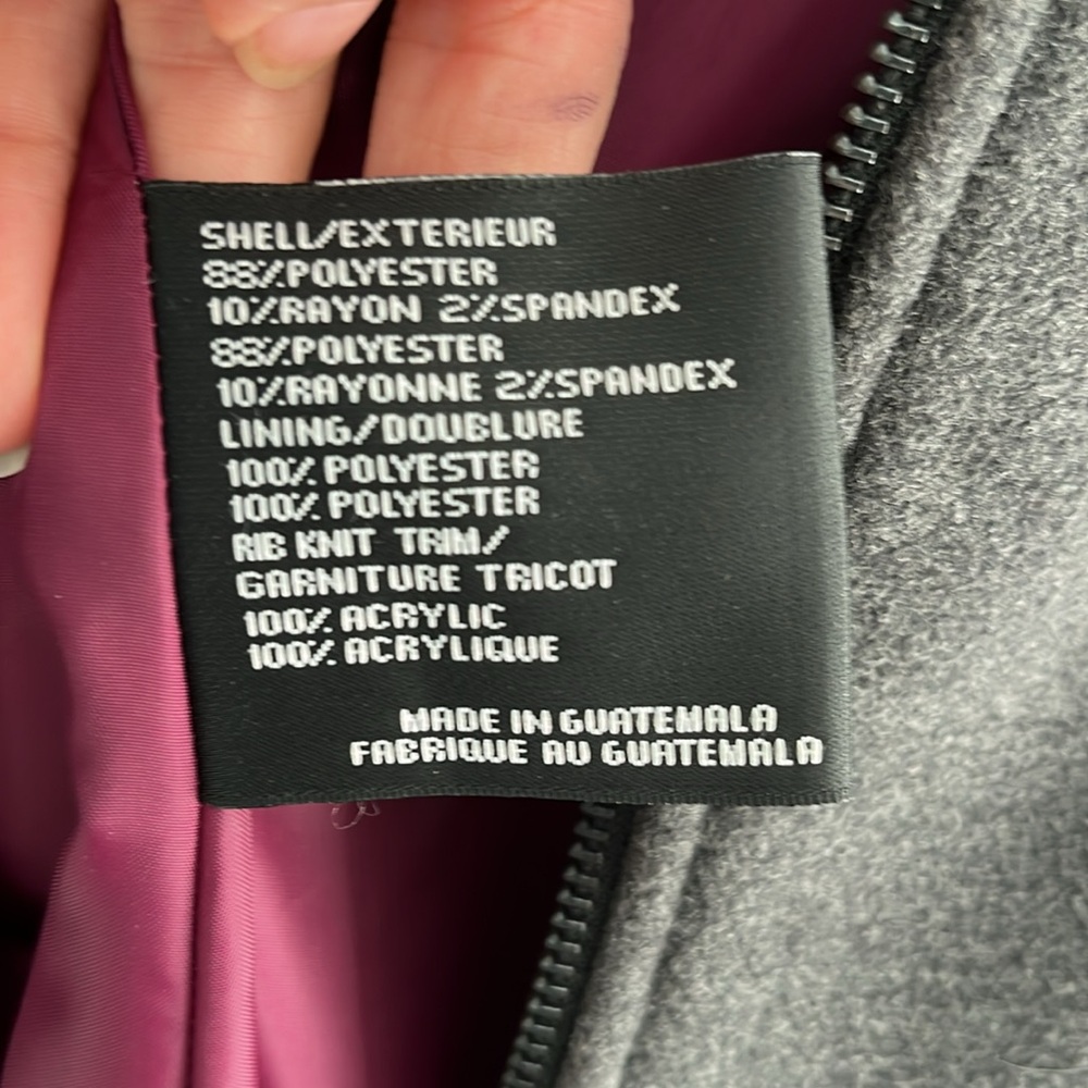 Dark gray DKNY dress coat for girls.  Size medium - Picture 7 of 8